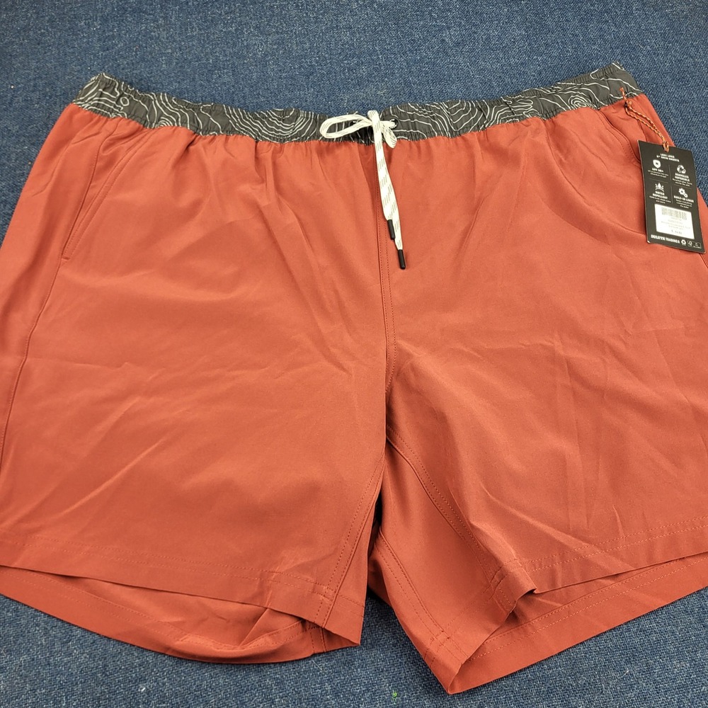 AKHG Duluth Trading Co Lost Lake 8 Inch Swim Shorts Rust Red 3XL NEW Outdoor